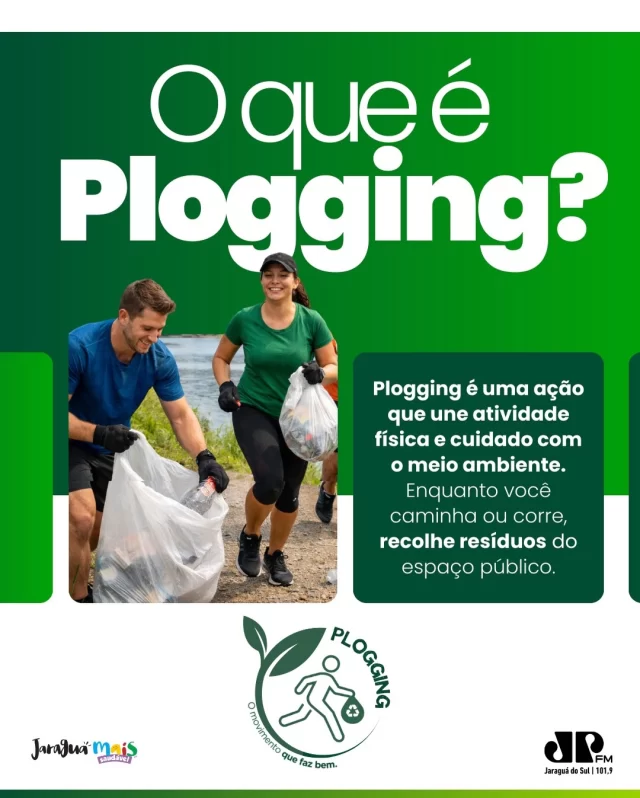 🌿🏃‍♀️ Que tal transformar seu exercício em uma atitude que faz a diferença?Enquanto você caminha ou corre, também recolhe resíduos e ajuda a manter ruas, praças e parques mais limpos. 💚Em Jaraguá do Sul, o plogging fortalece o vínculo com a comunidade, reduz impactos ambientais imediatos e inspira uma postura mais consciente no dia a dia.🌱 Movimento que faz bem.#Plogging #JaraguáDoSul #MovimentoQueFazBem #orgulhodeserjaraguá #JaraguáMaisSaudável