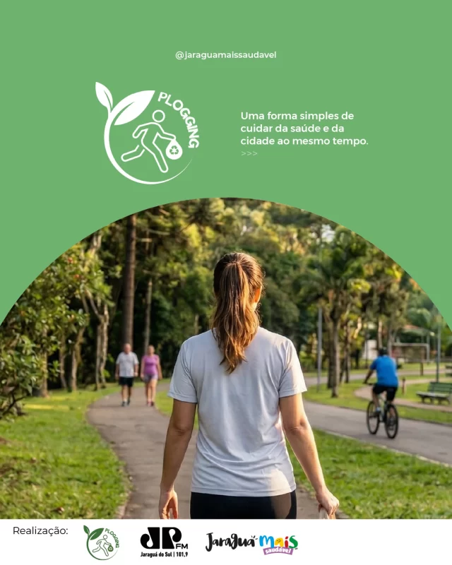 O Plogging é uma prática que vem crescendo no mundo inteiro e o motivo é simples:com ele, unimos movimento, cuidado ambiental e comunidade.Enquanto você caminha ou corre, também ajuda a retirar resíduos das ruas, parques e espaços públicos.No dia 21 de março, o Jaraguá Mais Saudável promove uma ação de Plogging em Jaraguá do Sul, com mais de 5 pontos de coleta espalhados pela cidade.Durante a atividade, nossos voluntários estarão orientando sobre separação correta dos resíduos e destino adequado do lixo.Afinal, cuidar da cidade também faz parte de viver com mais saúde! 💪🔗 Inscreva-se no link da bio!#JaraguáMaisSaudável #Mover #Pertencer #Plogging