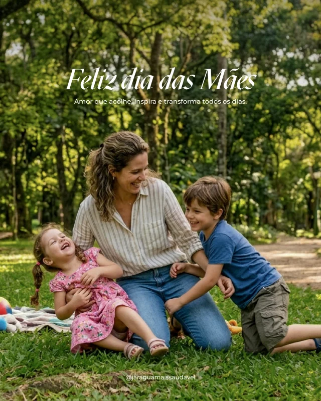 Mãe é quem ensina que cuidar de si é o primeiro passo para cuidar do mundo. É a força que nos inspira a buscar nossa melhor versão e o equilíbrio em cada detalhe.Neste Dia das Mães, celebramos aquela que nutre nossos sonhos e cultiva saúde em tudo o que toca. Que o seu dia seja repleto de vitalidade, sorrisos e o carinho de quem reconhece em você a sua maior fonte de inspiração.Feliz Dia das Mães a todas as mulheres que, com dedicação e amor, desempenham esse papel e fazem a vida florescer!#JaraguáMaisSaudável #FelizDiadasMães