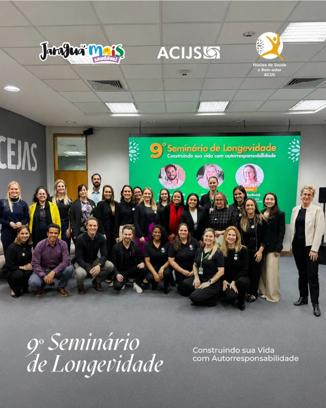 O Jaraguá Mais Saudável foi apoiador do 9º Seminário de Longevidade, realizado em 26 de maio por meio do Núcleo de Bem-estar da ACIJS.Uma oportunidade para discutir com grandes profissionais sobre estilo de vida e autorresponsabilidade.Agradecemos a todos os participantes que estiveram conosco e aos nucleados que dedicaram seu tempo para este momento.Acompanhem o perfil do @‌nsbe.acijs e saibam mais sobre as nossas programações.#JaraguáMaisSaudável #Longevidade #BemEstar #Saúde #ACIJS #ComerMoverPertencer